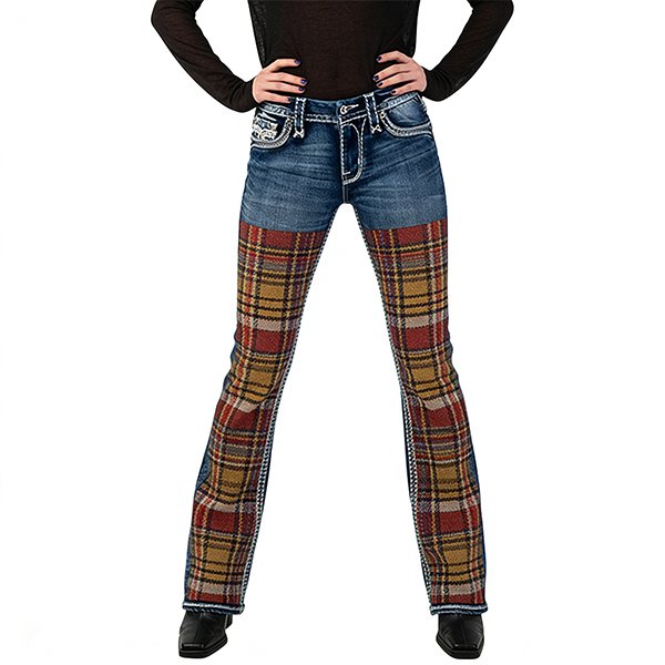 Stretchy Blue Women's Jeans - High-Quality Flare Denim Slim-Fit Pants