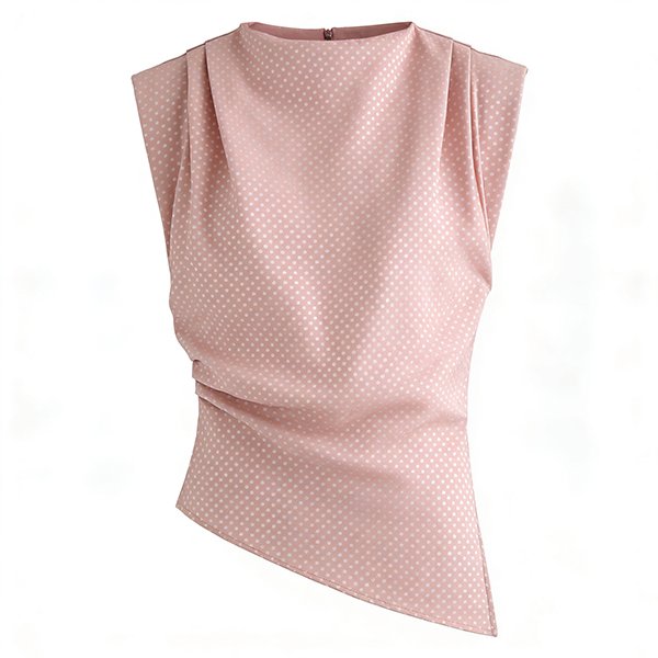 Summer Sleeveless Women's Top - Fashion Textured Shoulder Thickened T-Shirt