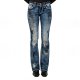 Blue Stretchy Flare Jeans - Women's High-Quality Denim Slim-Fit