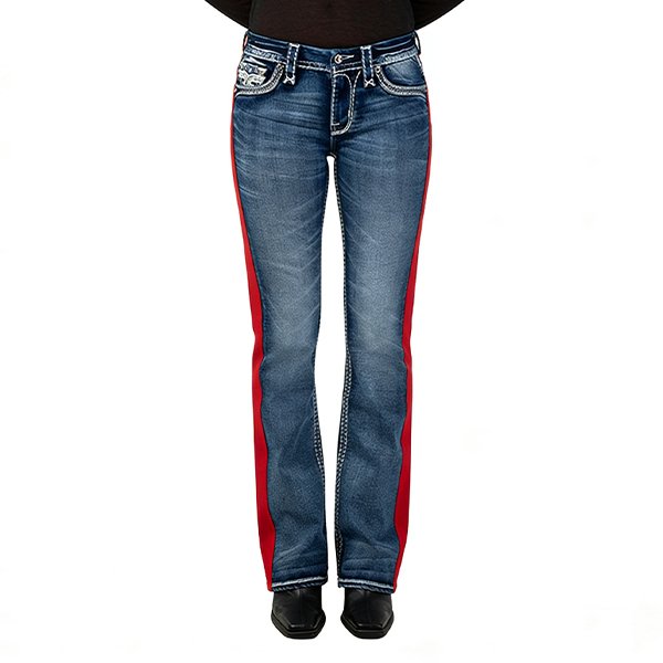 Stretchy Flare Women's Jeans - High-Quality Blue Denim Slim-Fit