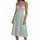 Women's Summer Double-Shoulder Dress - Retro Slim-Fit Spaghetti Strap Midi