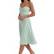 Summer Women's Dress - Retro Slim-Fit Spaghetti Strap Midi